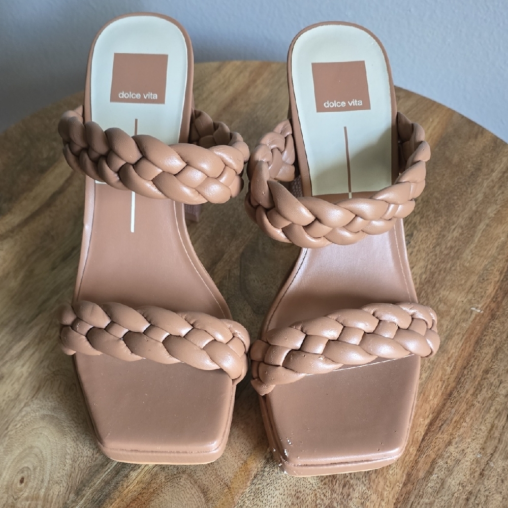 DOLCE VITA Women's Ashby Heeled Sandal Cream Stella Size 9